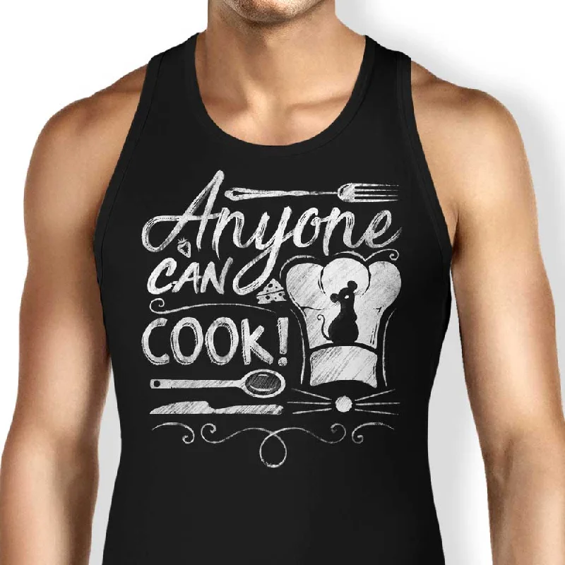 Women's Blouse with Narrow CollarAnyone Can Cook - Tank Top