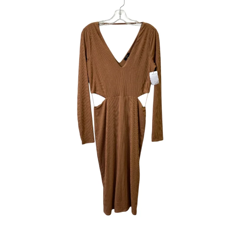 Women's High-Low DressesDress Casual Midi By AFRM In Tan, Size:M