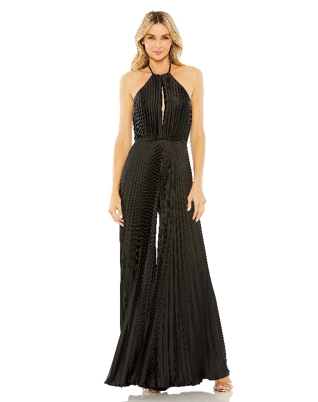 Women's Jumpsuits with PocketsMac Duggal 27457 Long Formal Pleated Prom Jumpsuit