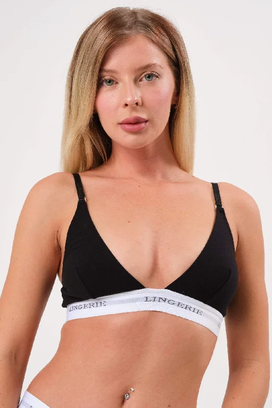 plus-size wireless racerback braPriya Bra Black