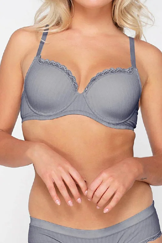 seamless bra with underwire supportLingadore Daily Uni Fit BH - Light Grey