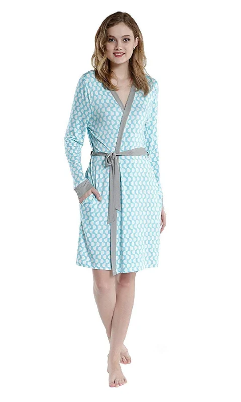 women's pajamas in bold patternsSidewalk Robe Blue Medium