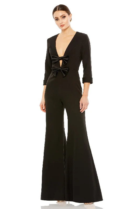 Women's Jumpsuits with Shirt CollarMac Duggal A27033 Jumpsuit