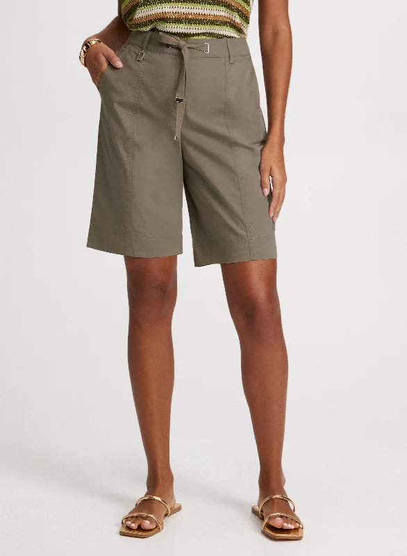 Women's Active ShortsCotton-Blend Drawstring Shorts