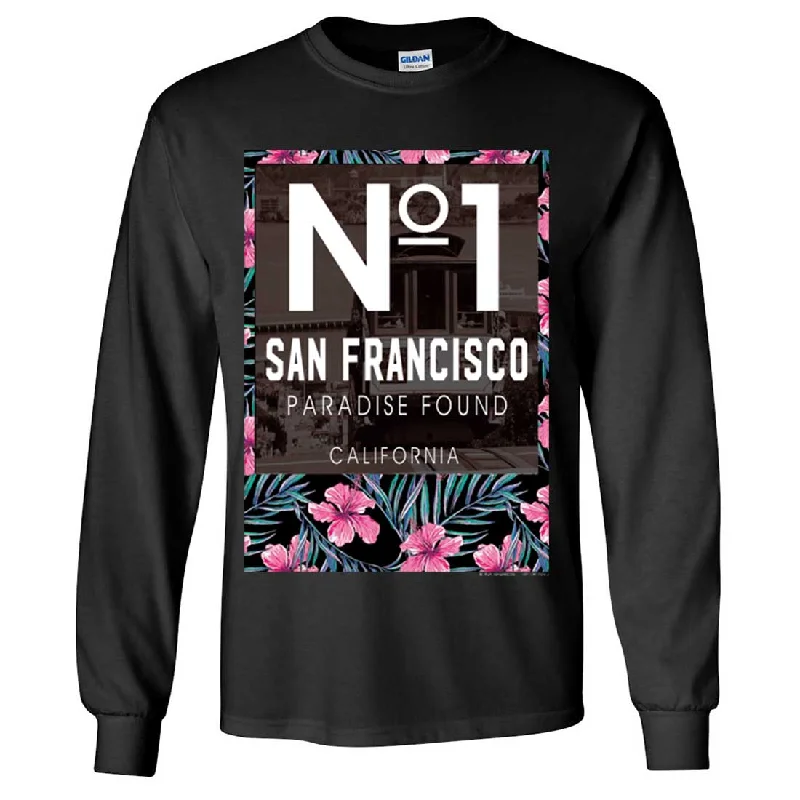 Women's Hooded Sweatshirts with Chenille LiningSan Francisco No. 1 Paradise Found California Long Sleeve Shirt