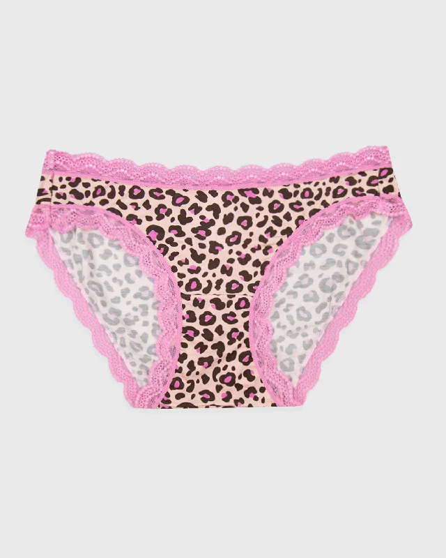 breathable mesh sports briefs for womenThe Original Brief - Liquorice Leopard