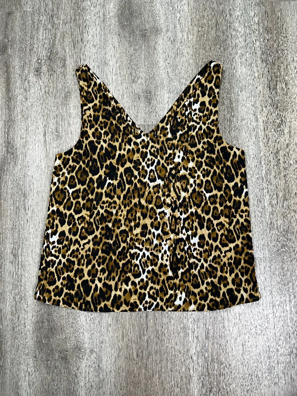 Women's Blouse with High CollarAnimal Print Blouse Sleeveless Wayf, Size Xs