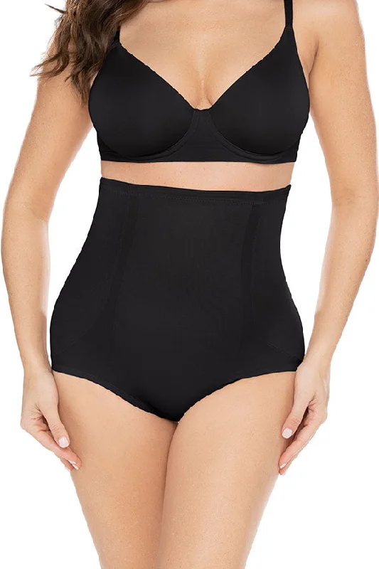 plus-size waist trainer with flexible boning for comfortBack Magic Hi Waist Brief- Miraclesuit