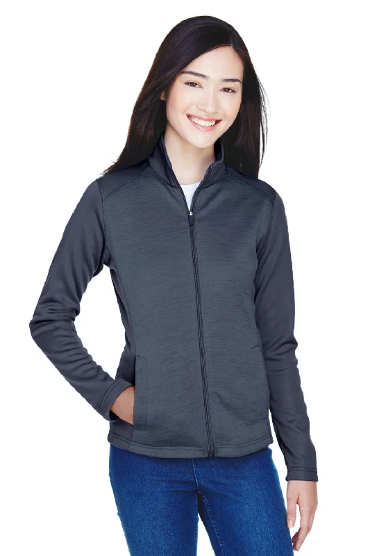 Women's Hooded Sweatshirts with Stretch WaistDevon & Jones Womens Newbury Fleece Full Zip Sweatshirt w/ Pockets - Navy Blue