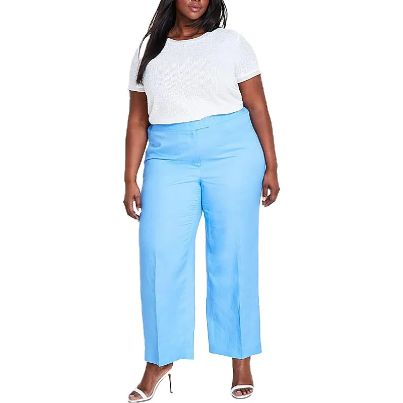 Women's Skinny JeansPlus Womens Textured High Rise Wide Leg Pants