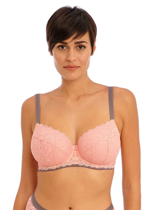 padded balconette braOffbeat Rosehip Uw Padded Half Cup Bra