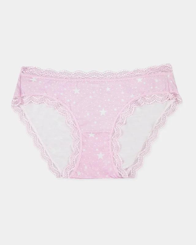 stretch lace high-leg panties for womenThe Original Brief - Pirouette and White Stars