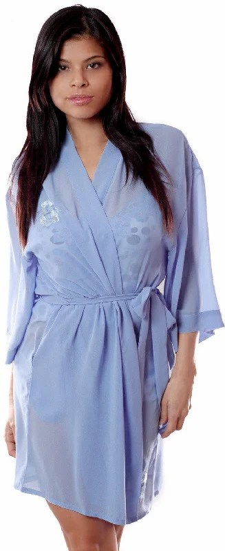 women's pajamas for everyday wearWomen's Chiffon Short Wrap Robe #613C