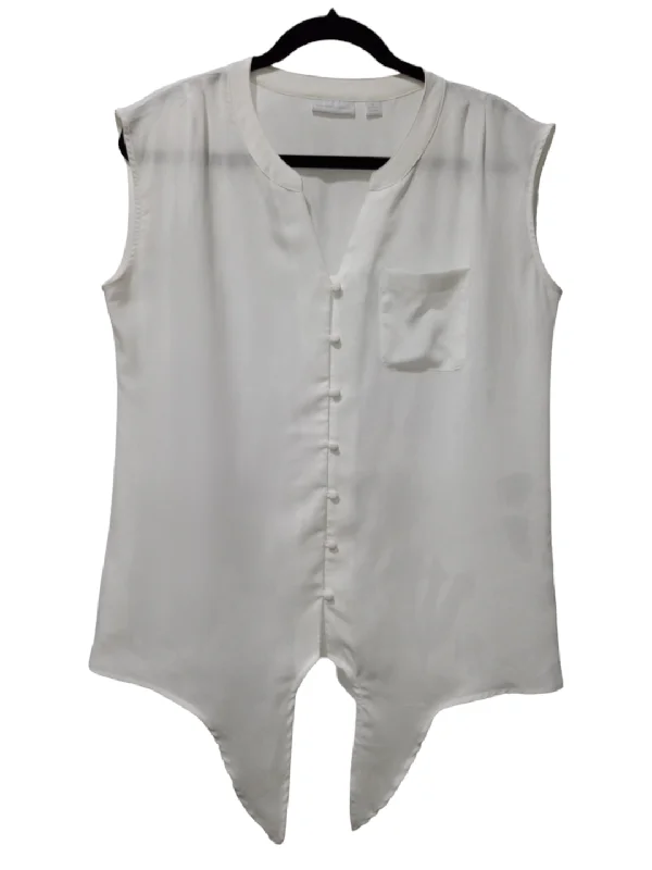 Women's Blouse with Cropped LengthWhite Blouse Sleeveless New York And Co, Size S