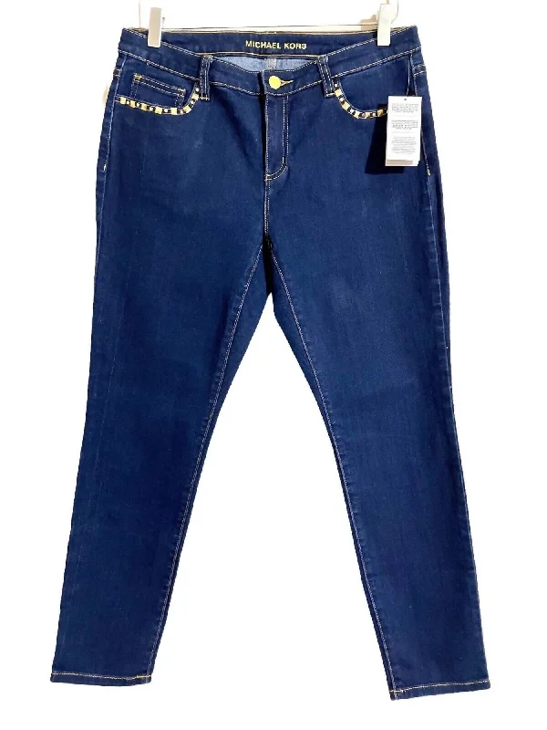 Women's CulottesWomen's Studded Skinny Jeans In Blue