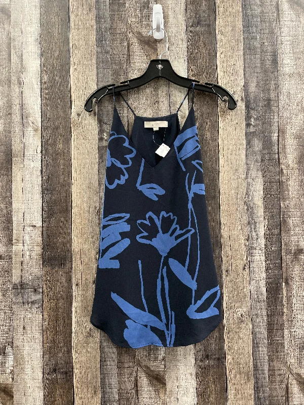 Women's Blouse with BeltBlue Blouse Sleeveless Loft, Size S