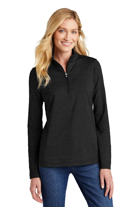 Women's Hooded Sweatshirts with Wool LiningTravisMathew Womens Crestview 1/4 Zip Sweatshirt - Black