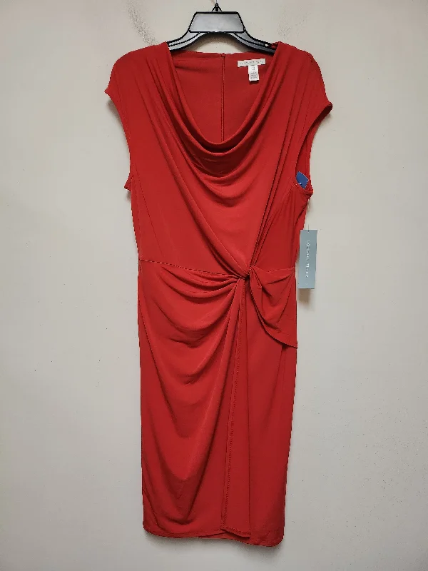 Women's Keyhole-Neck DressesDress Casual Midi By London Times In Red, Size: M