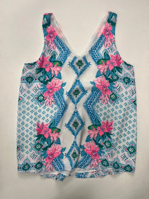 Women's Ruffled BlouseMulti-colored Blouse Sleeveless Lilly Pulitzer, Size Xs