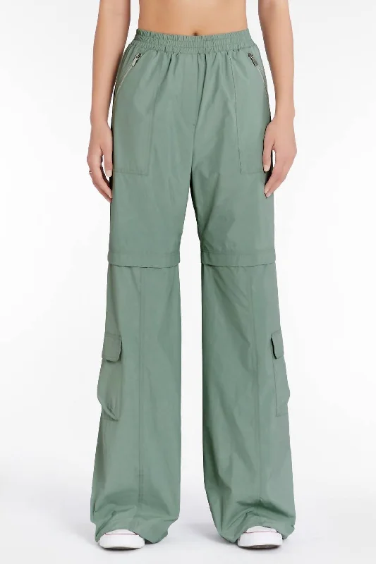 Women's Jodhpurs with Keyhole CollarGia Wide Leg Pants In Sage