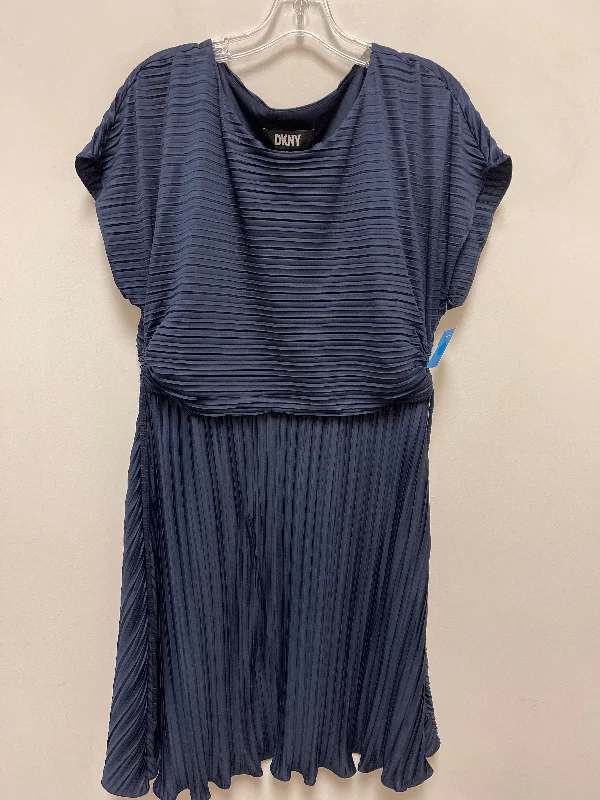 Women's Pleated DressesDress Casual Midi By Dkny In Navy, Size: Xl