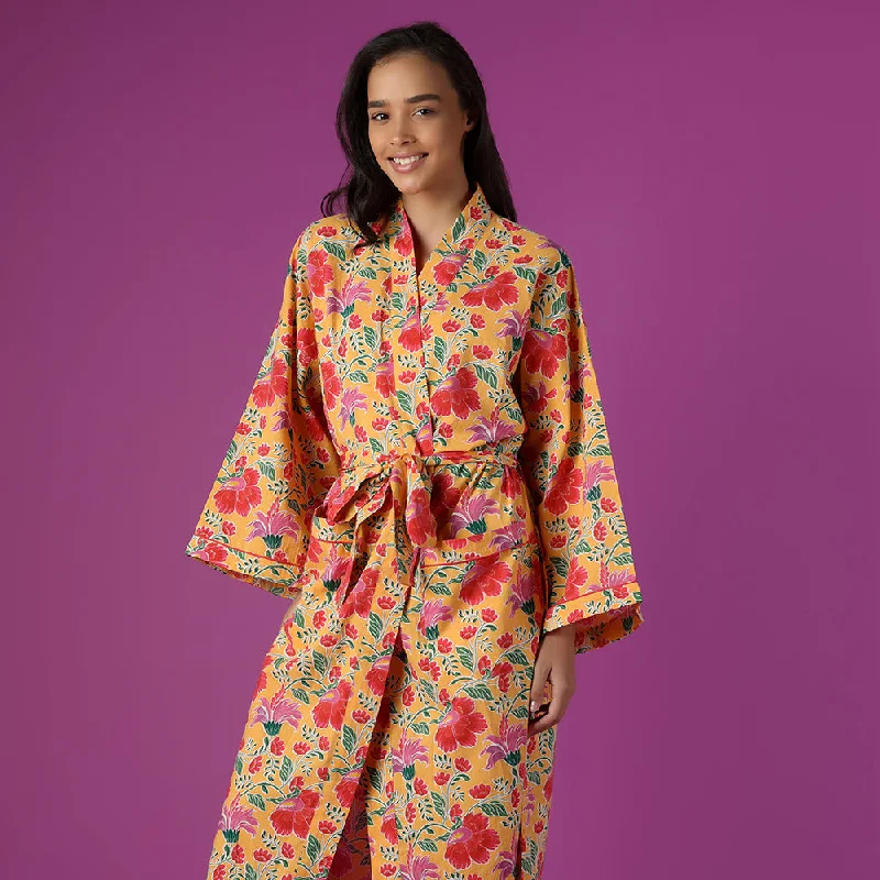 women's pajamas made from organic cottonClarence Yellow Robe