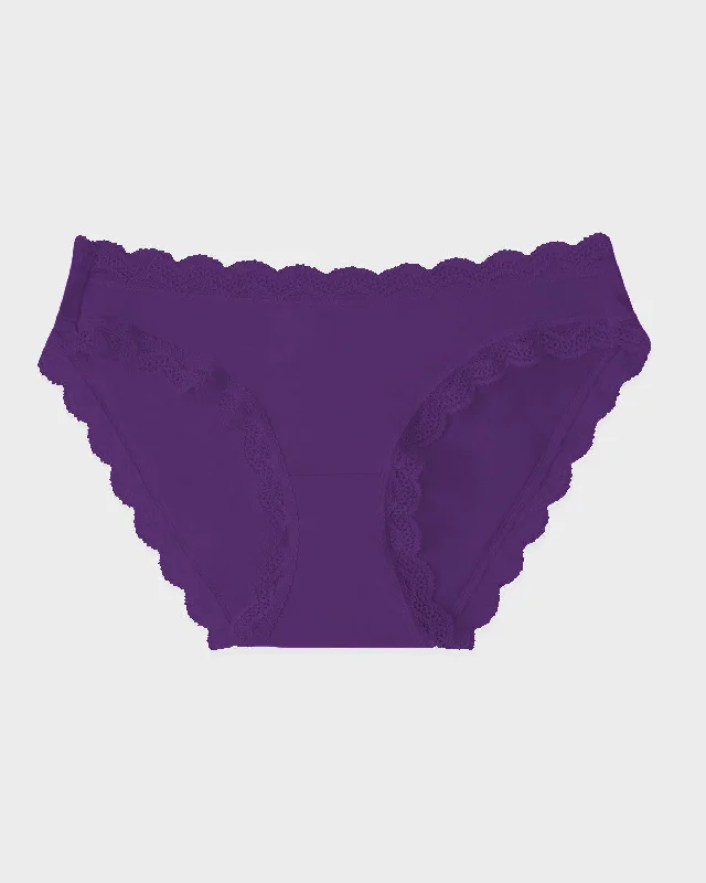 floral print hipster panties with a stretchable and breathable fabricThe Original Brief - Plum