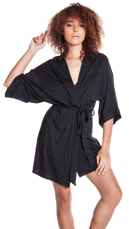 women's pajamas with pockets on legsWomen's  Short Kimono Wrap Robe #3080/X (S/M-3X/4X)