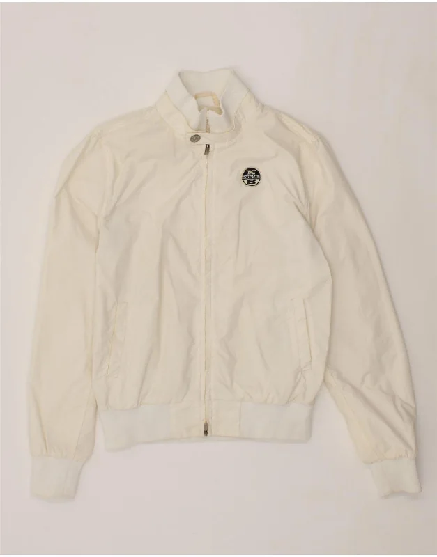 Women's Coats with BeltNORTH SAILS Womens Bomber Jacket UK 10 Small Off White