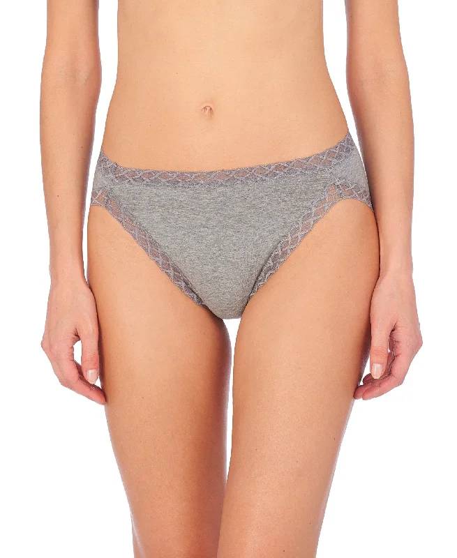 lightweight mesh panties with a lace overlay for a romantic touchBliss Cotton French Cut Brief