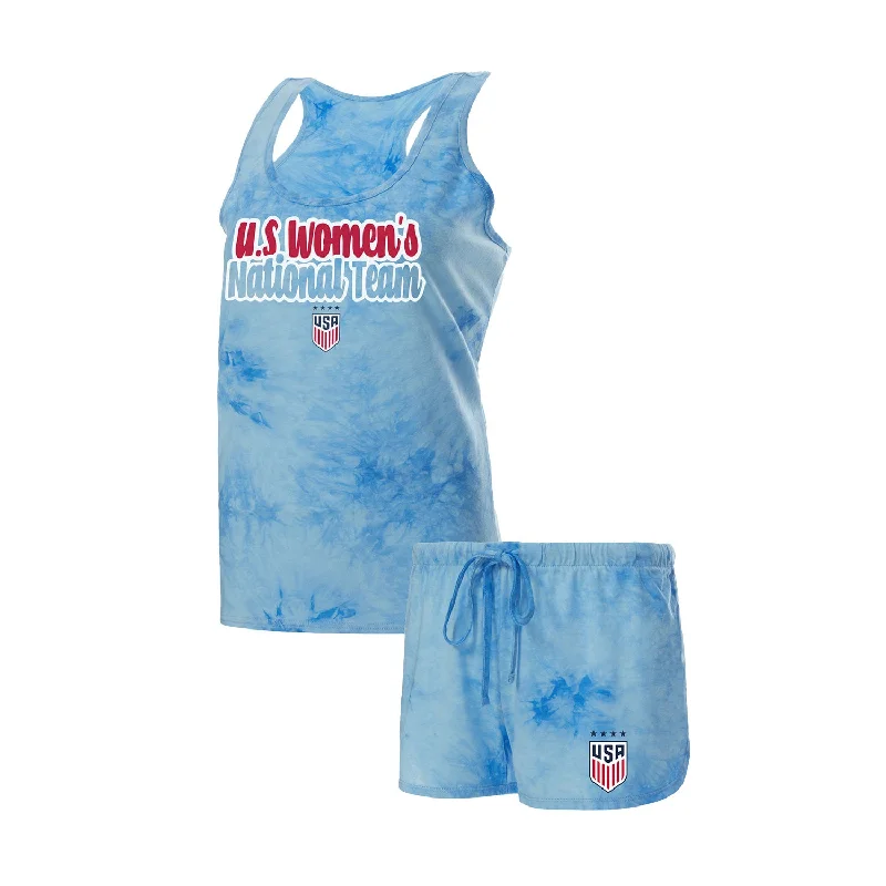 Women's Zip-Up ShortsWomen's Concepts Sport USWNT Billboard Tank and Short Blue Set