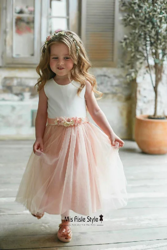 Women's Retro SkirtsBlush Pink Skirt Flower Girl Dress