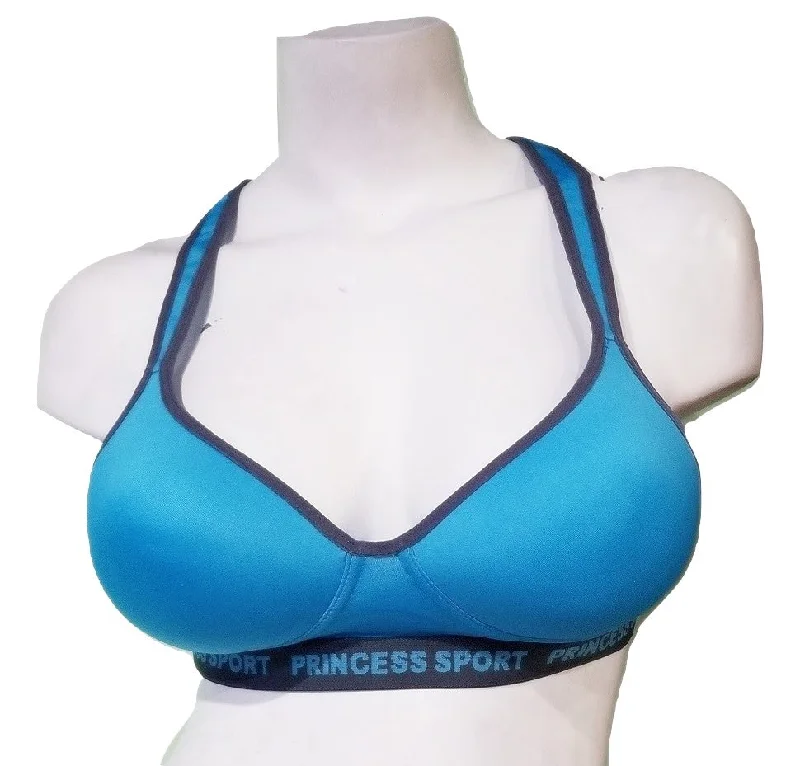 lace front closure braSet of 2 Plus-Size Sports Bras - Turquoise & Gray