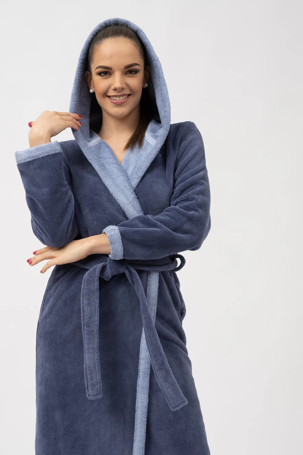 women's pajamas with a relaxed, casual vibeBelmanetti női bambusz velúr, kapucnis köntös