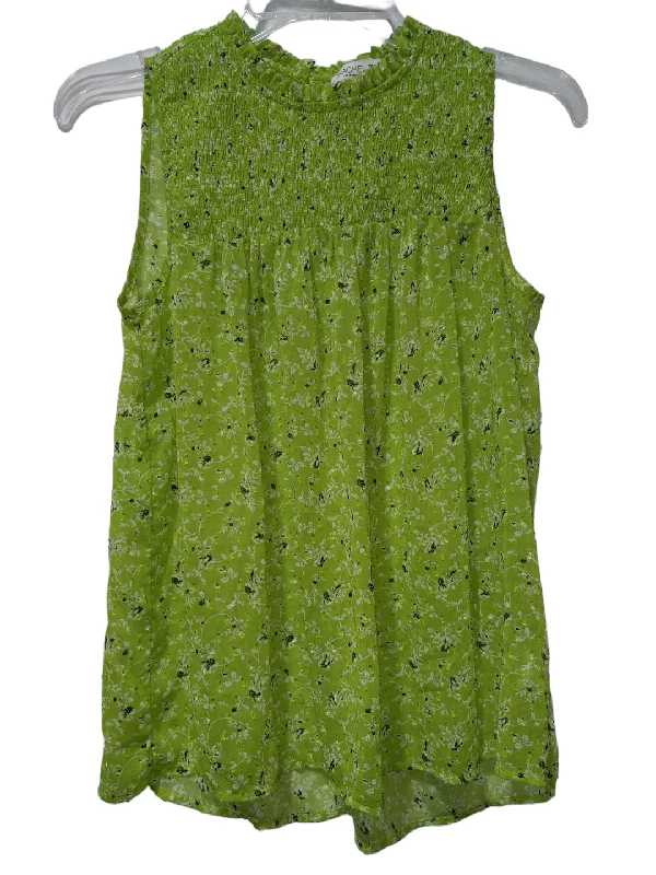 Women's Blouse with ZipperGreen Blouse Sleeveless Rachel Zoe, Size S