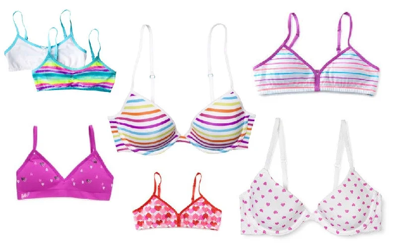 plus-size underwire bra with wide strapsWholesale Kids Bras - Assorted Pack