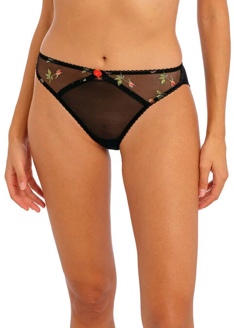 smoothing high-waisted bra for tummy controlRose Blossom Black Brief