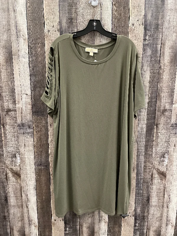 Women's Boat Collar DressesDress Casual Midi By Michael By Michael Kors In Green, Size: 3x