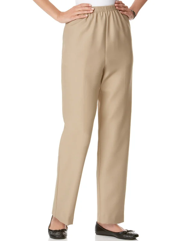 Women's Jodhpurs with Long LengthPetites Womens Mid Rise Work Wear Straight Leg Pants