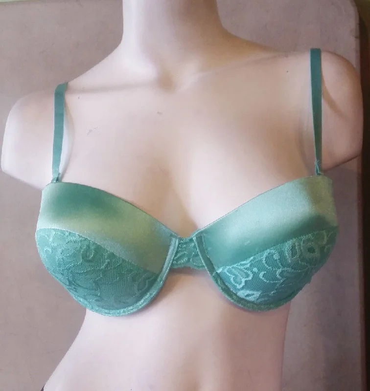 wireless nursing braGorgeous Mint Satin & Lace Push-up Bra