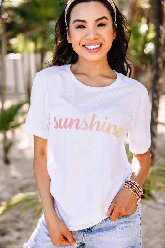 Women's Knit ShortsSunshine White Graphic Tee