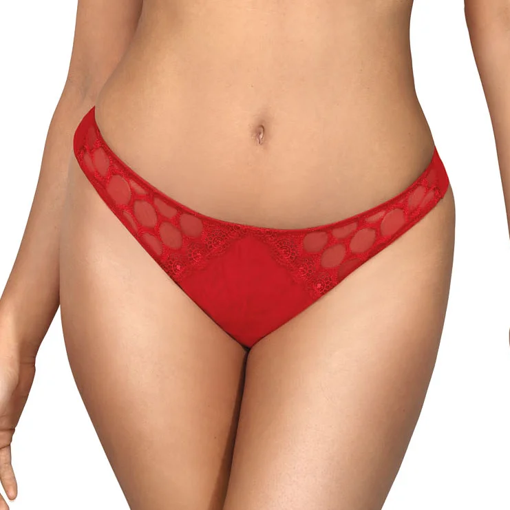 strapless bra with silicone stripsCoco's Enchanting Red Sheer Mesh Thong