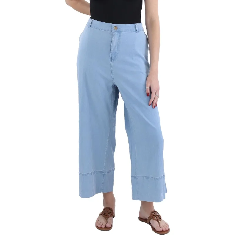 Women's Jodhpurs with Straight HemClarissa Womens Tencel Ankle Wide Leg Jeans