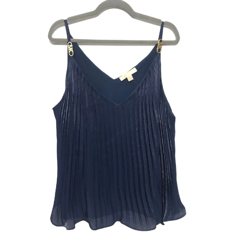 Women's Blouse with V-Shaped CollarNavy Blouse Sleeveless Michael By Michael Kors, Size L