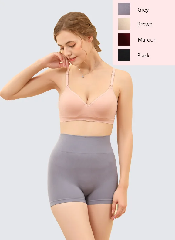 high-waisted shapewear with silicone strips for gripShapewear Maxi Shorts Leg 077-000041