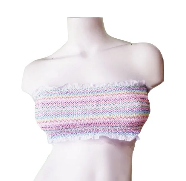 moisture-wicking sports braSummertime Bandeau Bras - Rainbow