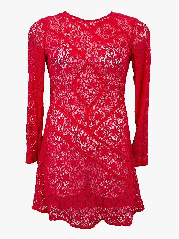 Women's Pencil DressesMarc Jacobs Strawberry Daquiri Lace Mini Dress Size 8