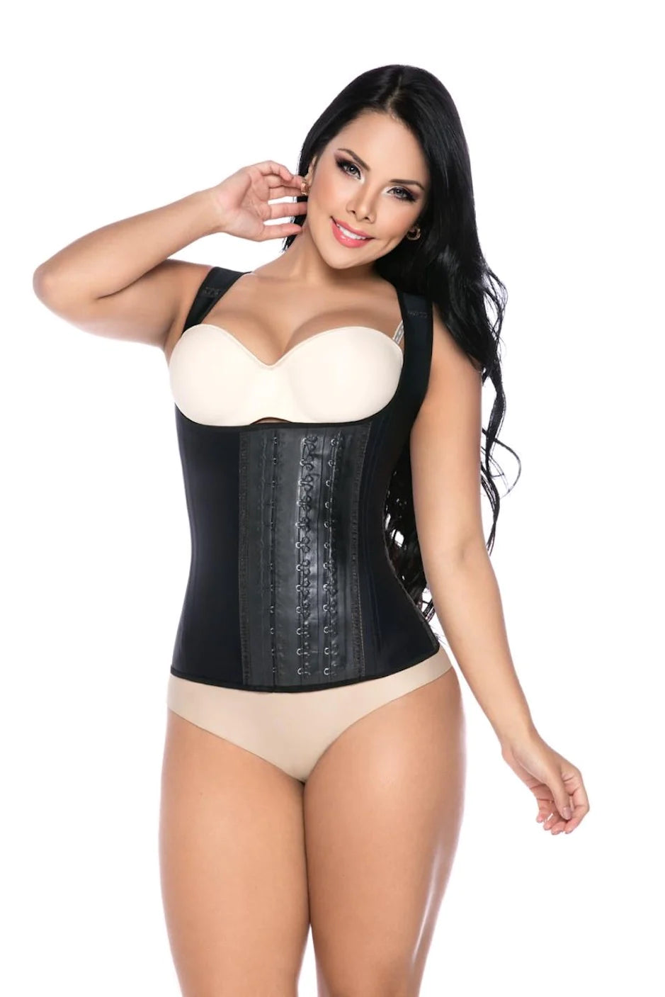 plus-size waist trainer with adjustable hooks6022 LATEX VEST