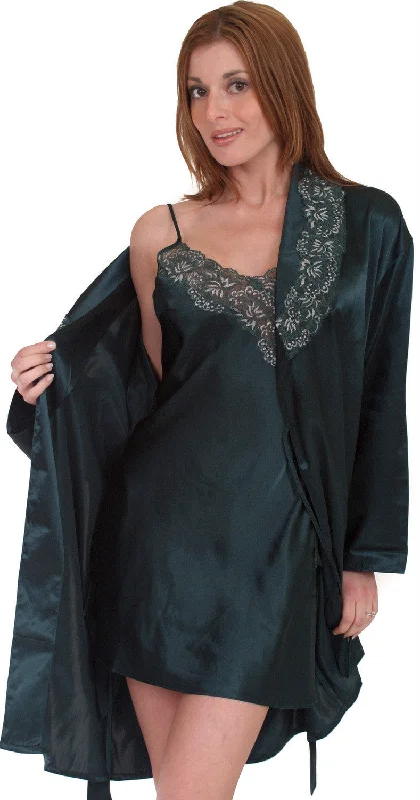 women's pajamas with a playful printWomen's Charmeuse Short Robe #472c