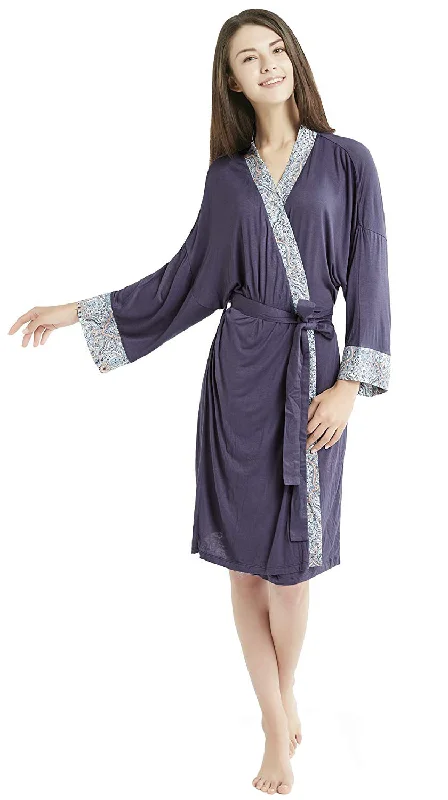 women's pajamas with snap buttonsMOD Print Robes for Women - Lounge Women Robe Sleepwear, Bathrobe Bath Robe for Women